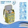thumbnail image 4 of Floral Lemon Print Backpack Cooler, Insulated Leakproof Lunch Bag for Tropical and Summer Activities, 4 of 4