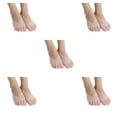 thumbnail image 2 of stanreset Polyester Low-Cut Liners Socks Women Adore Feet Happy All Day Long General Size Toe Socks Pink 5Set, 2 of 6