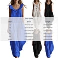 thumbnail image 3 of SZJXBUY Combinaison pour Femmes Chic Décontractée Sans Manches à Volants Col Ras du Cou Boutonnée devant Jambes Larges Combinaisons Coupe Ample Bohème Chic Salopette avec Poches Noir,P, 3 of 7