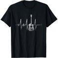 thumbnail image 1 of T-Shirt Guitare Heartbeat - Noir - 3TG, 1 of 4