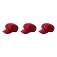 thumbnail image 2 of yingyy Peaked Caps Retro Fashion Breathable Woolen Octagonal Hats Beautiful Lines Easy Matching Sun for Visor Design Headgear Red 3Set, 2 of 6