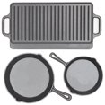 thumbnail image 1 of Home Basics Ensemble de 3 plaques de cuisson en fonte, 1 of 2
