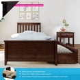 thumbnail image 2 of BEDSMART Lit Simple en Bois Massif avec Rangement / Espresso, 2 of 7