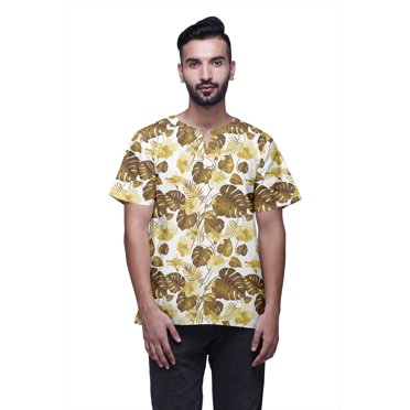 Atasi Indian Kurta For Boys Printed Short Sleeve Kurta For Men Designer Kurta