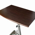 thumbnail image 4 of Airlift Height-Adjustable Mobile Laptop Desk Cart, Walnut, 4 of 11