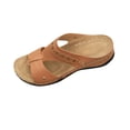 thumbnail image 1 of Wedge Sandals for Women Orthopedic Side Cutout Open Toe Comfortable Breathable Summer Slide Sandals Coffee, 1 of 9