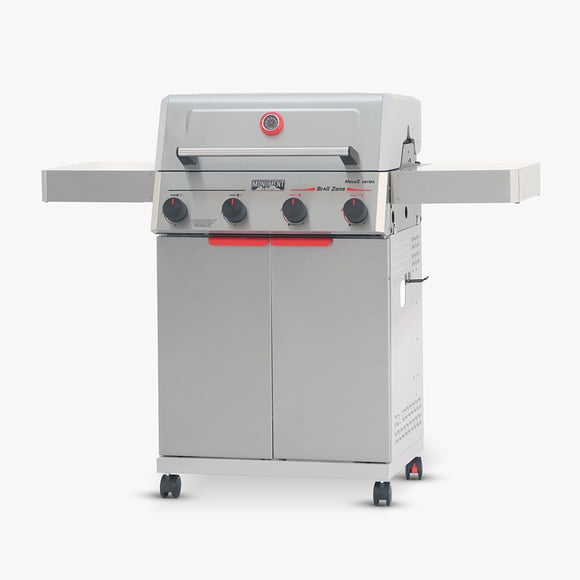 Monument Grills 4 Burner Propane Gas Grill,Stainless Steel Outdoor Patio Barbecue Grill with Folding Shelves and Flip Rack, Mesa II 410BZ