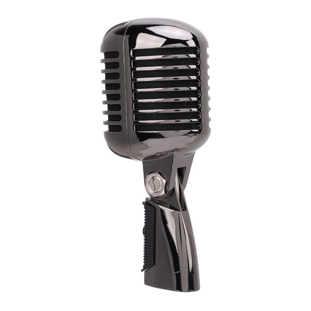 Microphone Vocal Dynamique Vintage, Alliage de Zinc Support Ajustable Universel Microphone Vocal Dynamique Vintage Multifonctionnel Cardioïde pour Discours