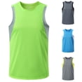 thumbnail image 1 of JDQJBZ Men's Tank Undershirts Solid Color Crew Neck Ice Silk Cool Tops, 1 of 5