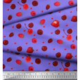 thumbnail image 3 of Soimoi Viscose Chiffon Fabric Raspberry,Strawberry & Cherry Fruits Print Fabric by Yard 42 Inch Wide, 3 of 3