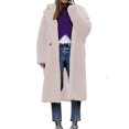 thumbnail image 1 of LOVZFMLL Vestes pour Femmes Manteau à Manches Longues en Cheveux d'Agneau Col Chaud, 1 of 5