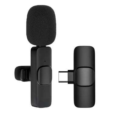 Nouveau Microphone Lavalier Sans Fil Portable Audio Vidéo Enregistrement Mini Microphone Noir