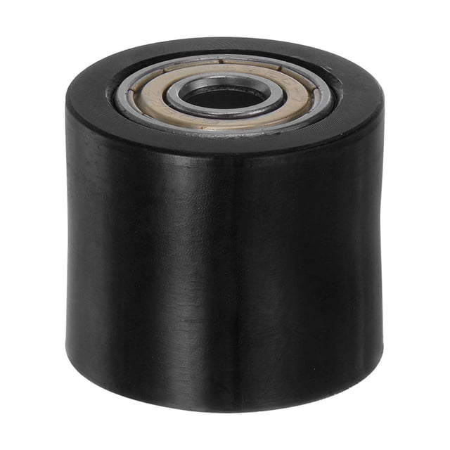 Unique Bargains 8mm Chain Roller Pulley Tensioner Wheel Guide Cylinder Type for Bike Sliding Door, Black