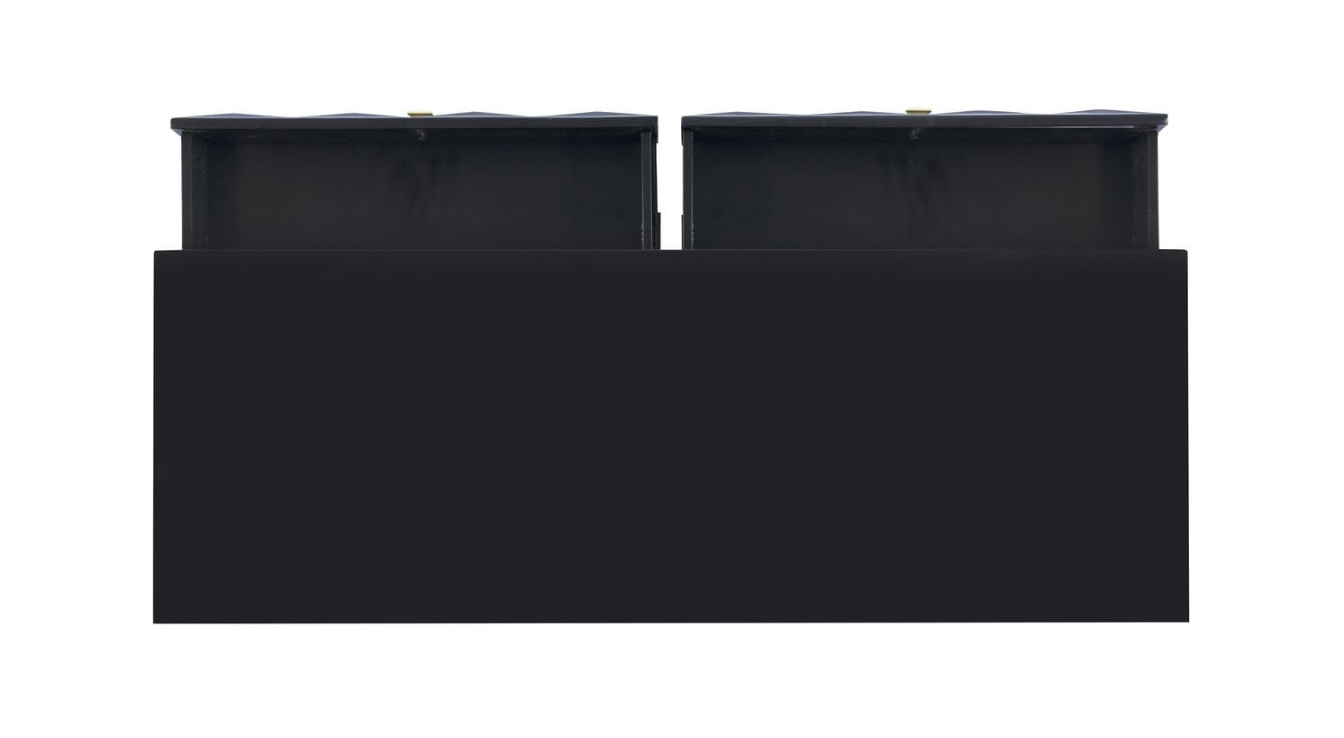 Geometric Six Drawer Dresser, Black