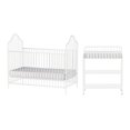 thumbnail image 1 of Rowan Valley Lanley Metal Crib and Changing Table Set, White, 1 of 9