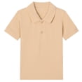 thumbnail image 1 of Annhoo Polos d'Été pour Filles à Manches Courtes, Col Rabattu, Boutons, Coton, Tennis, Uni, Décontracté, Tunique Basique, 2 à 15 Ans, 1 of 3