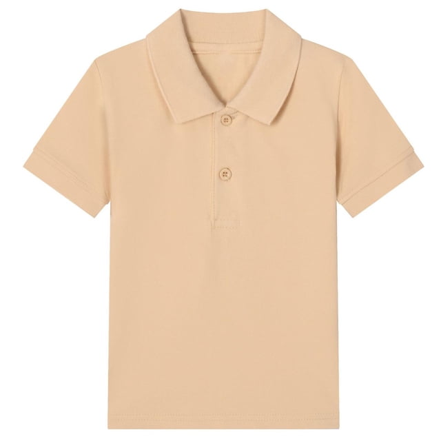 Annhoo Polos d'Été pour Filles à Manches Courtes, Col Rabattu, Boutons, Coton, Tennis, Uni, Décontracté, Tunique Basique, 2 à 15 Ans