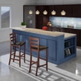 thumbnail image 3 of Simone 2Pc Ladder-back Bar Stool Set, 3 of 9