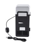 LED Petit portable Mini USB Réfrigérateur USB Mini Petite voiture frigorifique Mini Réfrigérateur pour la chambre de dortoir de bureau frigorifique de voiture[noir]