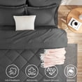 thumbnail image 2 of Sleepdown 5-Piece Twin Bed in a Bag, Dark Grey Bedding Set with Comforter Sets Twin, 2 of 6