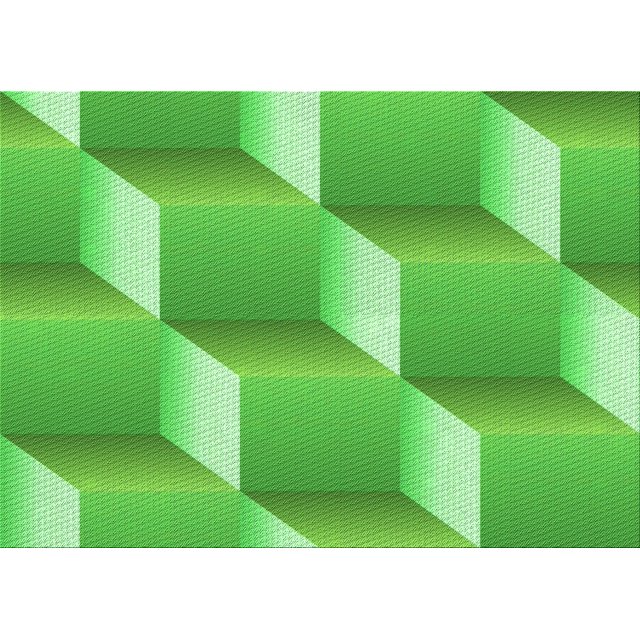 Ahgly Company Machine Washable Indoor Rectangle Transitional Emerald Green Area Rugs, 6' x 9'