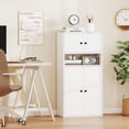 thumbnail image 2 of Gymax 44'' Tall Bookshelf w/Doors & Adjustable Shelf for Study Living Room Dining Room, 2 of 9