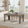 thumbnail image 1 of 63" Rectangular Dining Table with Scratch-Resistant Laminate Top, Sturdy Kitchen Table for 6 with Adjustable Leveling Feet, Easy Assembly，Chair not included, 1 of 8