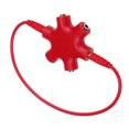 thumbnail image 2 of Snowflake earphone 3.5hexagonal one quarter earphone splitter audio adapter splitter 5 plug [red], 2 of 9