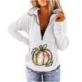 thumbnail image 2 of Mode Hoodies pour Femmes 2023 Mode et Confortable Décontracté Imprimé Manches Longues Patchwork Pull à Fermeture Éclair 50 % de Réduction Liquidation Costumes Halloween/noël, 2 of 4