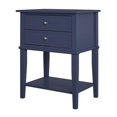 thumbnail image 1 of Ameriwood Home Table d'Appoint Franklin avec 2 Tiroirs en Bleu Marine, 1 of 5