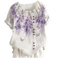 thumbnail image 4 of SMihono T-Shirt Surdimensionné pour Femmes Mode Femme Décontracté Col Rond Blouse Imprimée T-Shirt à Manches Courtes Hauts d'Été Hauts Décontractés d'Été pour Femmes, 4 of 4