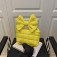 thumbnail image 4 of SIYTUAU Pleated Bow Bag Womens Handbag Shoulder Solid Color Crossbody Bag For Daily Use In Yellow Color Yellow, 4 of 6