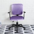thumbnail image 2 of ORUYROP Housse de Chaise de Bureau Extensible Résistante à l'Eau en Spandex Extensible Jacquard Housse de Chaise d'Ordinateur pour Chaises de Bureau Velours Violet, 2 of 7