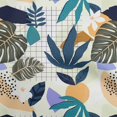 thumbnail image 1 of oneOone Rayon Teal Blue Fabric Tropical Craft Projects Decor Fabric Printed By The Yard 56 Inch Wide, 1 of 5