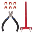 thumbnail image 2 of Bow String Nocking Points  Set, T Ruler Nocking Buckle  Kit Lightweight Buckle Point Positioning  For Composite Bow Black,Red, 2 of 8