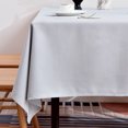 thumbnail image 1 of BALCONY & FALCON Rectangular Tablecloth Fine Yarns Linen Water Resistant 55 x 95 Outdoor Dining Silver, 1 of 6