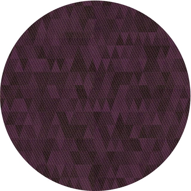 Ahgly Company Tapis Rond Lavable en Machine Intérieur Transitionnel Lys Violet, 6 Pieds Rond