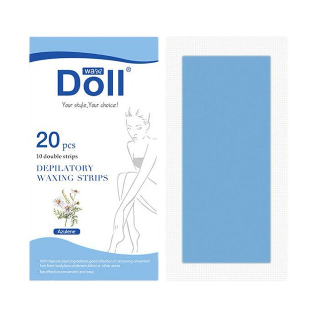 Papiers en Bandes Cirées Professionnelles Double Face pour Cirer les Cheveux, Enlèvement Complet du Corps I0D4
