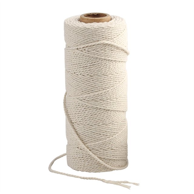 Gkeoshab Kit d'Aiguille et Fil Corde en Coton 200 m 2 mm pour Artisanat de Cuisine Cuisine Viande Dinde Saucisse Rôtissage Emballage Cadeau Jardinage Crochet Tricot Maison et Jardin