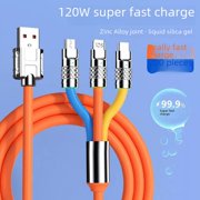 Three-in-one charging cable, one-to-three, 120W fast charging for Apple Huawei type-c Android phones