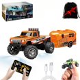 thumbnail image 1 of Mini Camion Monstre Rc Camion Monstre à l'Échelle 1/64 avec Lumières Voiture Télécommandée 2,4 GHz Mini Camion Monstre Rechargeable Rc Camion Semi-Remorque Rc en Alliage pour Enfants Cadeaux Vitesse Réglable, 1 of 7
