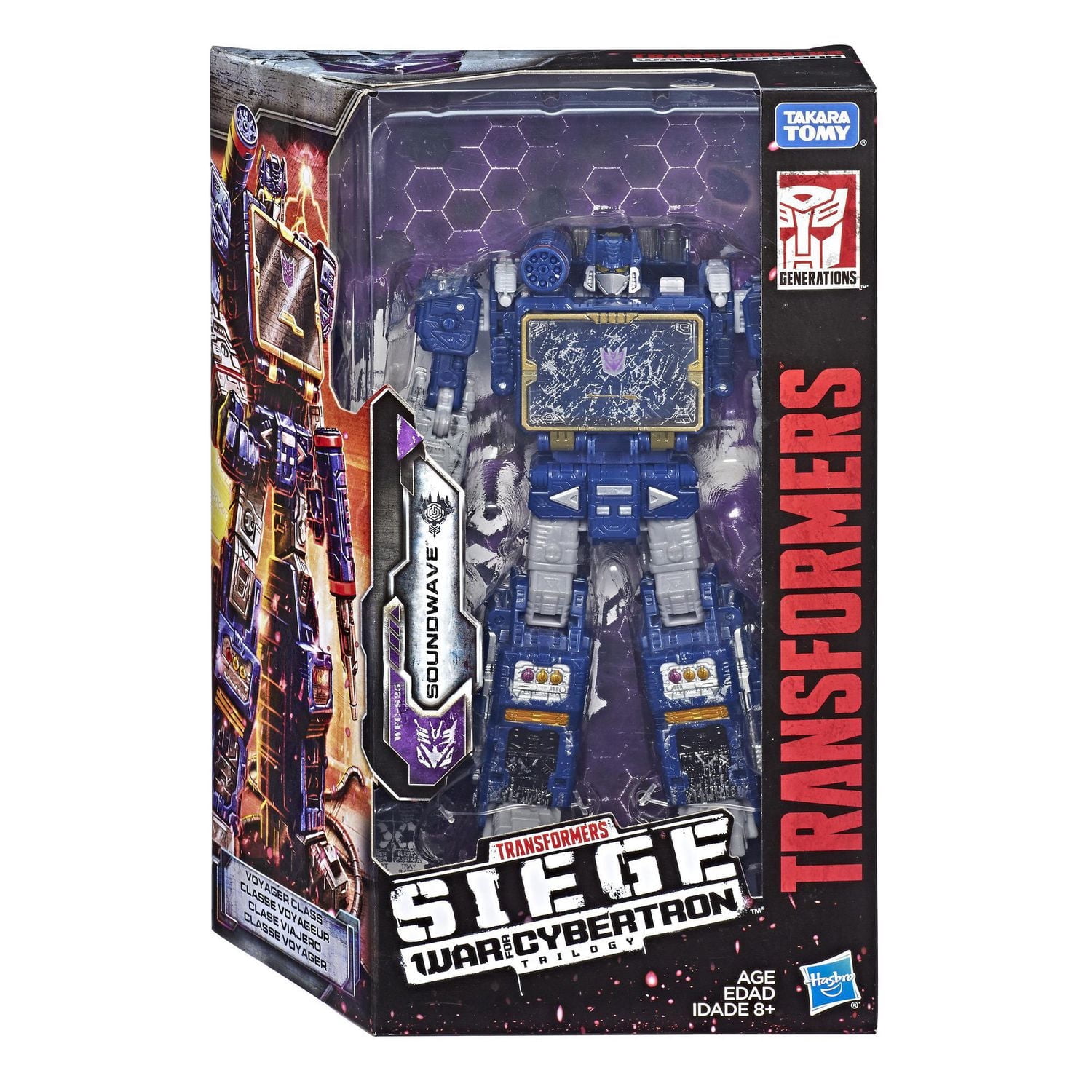 Jouets Transformers Generations War for Cybertron, figurine voyageur Soundwave WFC-S25, gamme Siege