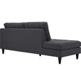 thumbnail image 4 of Modway Empress Upholstered Polyester Fabric Left Facing Chaise in Gray, 4 of 5