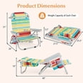 thumbnail image 3 of Goplus 2 Pcs Chaise de Plage Pliante Chaise de Camping Légère en Aluminium avec Sac de Rangement Multicolore, 3 of 10