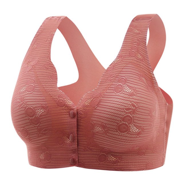 Bigersell Daisy Bra for Seniors Front Closure Front Closure Bras for Women Bras for Elderly Women Front Closure Front Closure Bras for Women Plus Size Front Closure Bras for Seniors R-1-Red L