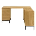 thumbnail image 4 of Monarch Specialties Computer Desk, Home Office, Corner, Storage Drawers, 60"l, L Shape, Work, Laptop, Metal, Laminate, Brown, Black, Contemporary, Modern, 4 of 9
