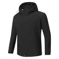 thumbnail image 1 of Pisexur Veste Coupe-Vent Homme Agencement de Couleurs Résistance à l'Eau Cordon Poches à Capuche Veste d'Extérieur Manteau Veste de Randonnée Homme Imperméable Manteau pour Homme, 1 of 4