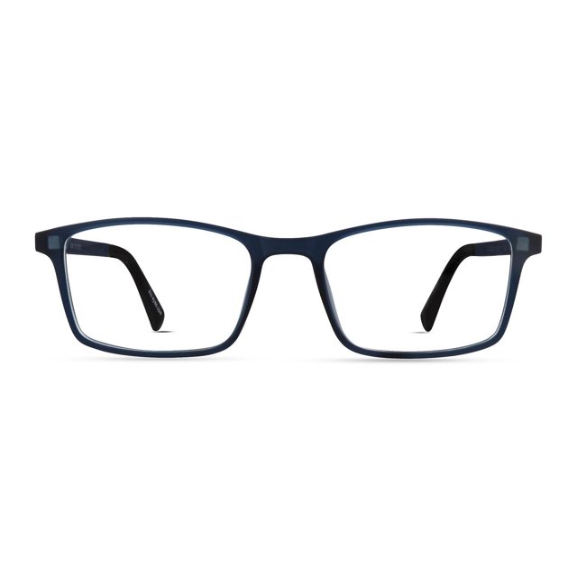Bio Eyes Mens Prescription Eyeglasses, Reed, Matte Navy, 50-17-140