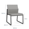 thumbnail image 2 of Fauteuil d'Appoint Sans Accoudoirs pour Réception Gansett / Acier Noir / Gris Foncé, 2 of 5