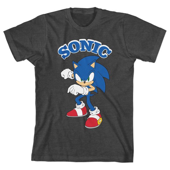 Sonic the Hedgehog Modern Character Youth Charcoal Gray Graphic Tee- M